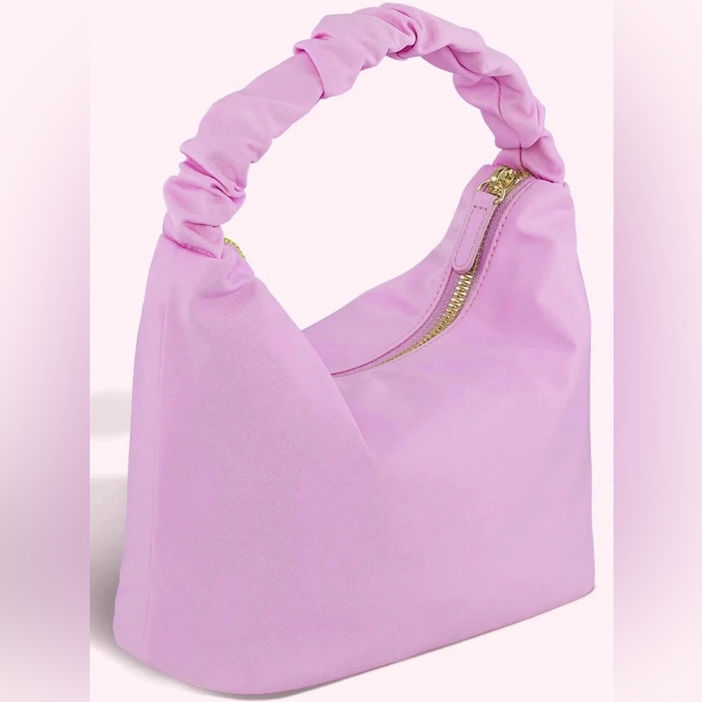 Stoney Clover Lane Scrunch  Handle Bag grape purple orchid NWT